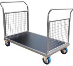 Chariot acier 1200 x 800 mm 1 timon renforcé