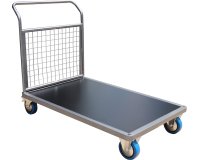 Chariot acier 1200 x 800 mm 1 timon grillagé