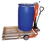 Chariot porte-fût 220 litres à rebord 250 kg largeur 610 mm