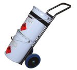 Diable pour charge cylindrique 200 kg roues caoutchouc noir (RSN)