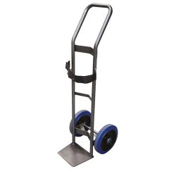 Diable pour charge cylindrique 200 kg roues caoutchouc bleu (RSB)