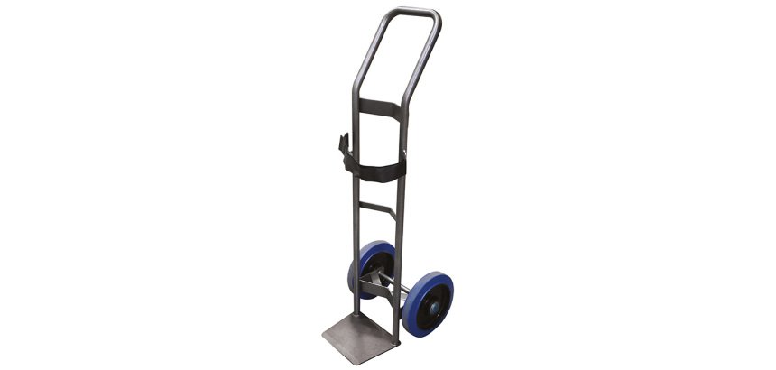 Diable pour charge cylindrique 200 kg roues caoutchouc bleu (RSB)