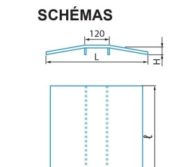 Rampe de franchissement d'obstacles L: 500mm