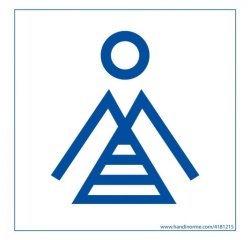 Panneau signalétique Femme Marinière - 125 x 125 mm
