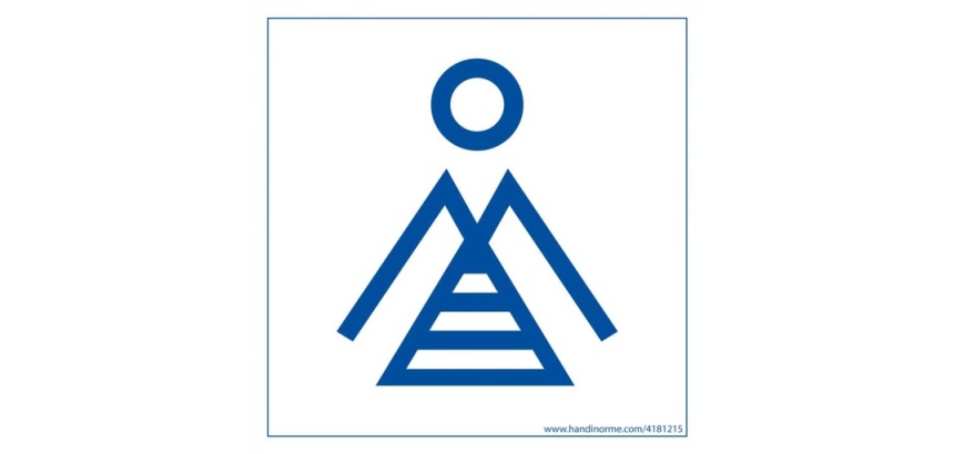 Panneau signalétique Femme Marinière - 125 x 125 mm