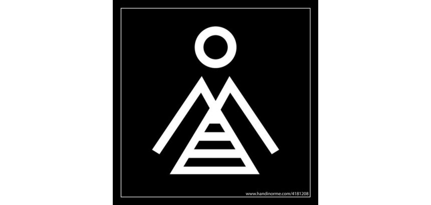Panneau signalétique Femme Marinière - 125 x 125 mm - noir