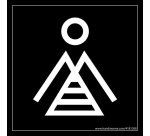 Panneau signalétique Femme Marinière - 125 x 125 mm - noir