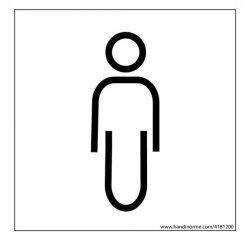 Panneau signalétique Homme Nessa - 153 x 125 mm