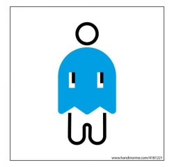 Panneau signalétique Homme PacNorm - 125 x 125 mm