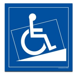 Panneau signalétique Accès rampe pour Handicapé