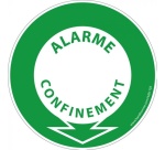 Panneau PPMS – Alarme confinement fléché – Signalétique ronde