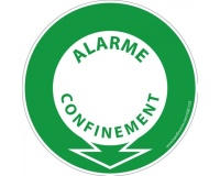 Panneau PPMS – Alarme confinement fléché – Signalétique ronde