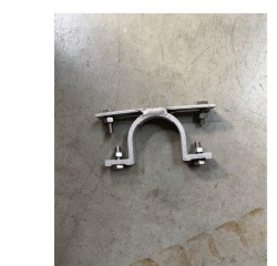 Bride double pour poteau 60 mm ou 80 mm fixation recto verso  (Pour poteau rond diamètre 60 mm)