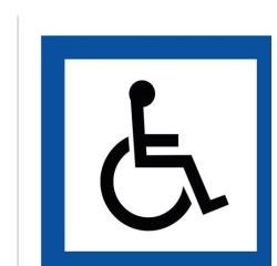 Panneau parking Picto handicapé à couvre chant