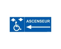 Signalisation handicapé - Ascenseur - flèche gauche