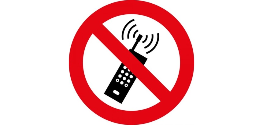 Panneau rond interdit au téléphone portable
