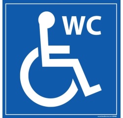 Panneau Signalisation - WC - avec picto Handicapé