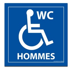 Panneau Signalétique - WC HOMMES PMR