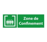 Panneau Zone de confinement avec texte - paysage