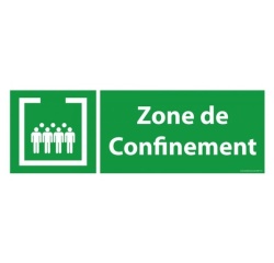 Panneau Zone de confinement avec texte - paysage