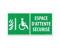 Signalétique évacuation – Espace d’attente sécurisé – ISO 7010