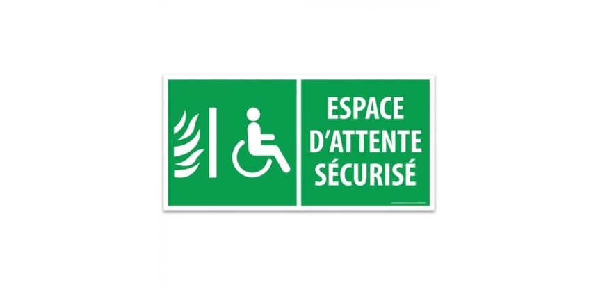 Signalétique évacuation – Espace d’attente sécurisé – ISO 7010
