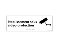 Signalisation d'information Etablissement sous vidéo-protection - 210 x 75 mm
