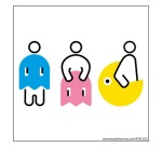 Panneau signalétique Homme+Femme+PMR PacNorm - 125 x 125 mm