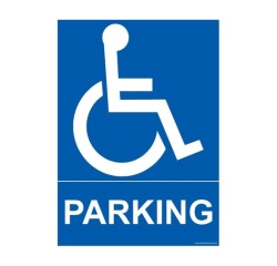 Panneau - Parking avec pictogramme handicapé