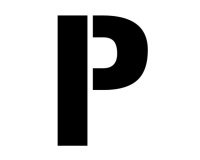 Pochoir adhésif P pour parking, réutilisable 30 cm