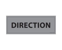 Panneau d'information bureau - Direction - 210 x 75 mm PVC 2 mm Gris