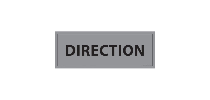 Panneau d'information bureau - Direction - 210 x 75 mm