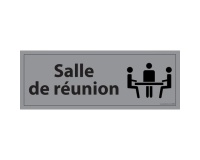 Panneau d'information - Salle de réunion - 210 x 75 mm PVC 2 mm Gris