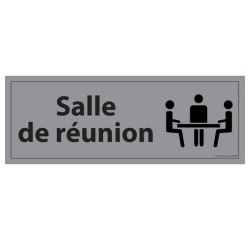 Panneau de Porte - Salle de réunion  - 210 x 75 mm Modèle:Vinyle Souple Autocollant -