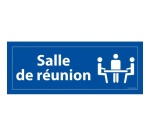 Panneau de Porte - Salle de réunion  - 210 x 75 mm Modèle:Vinyle Souple Autocollant -