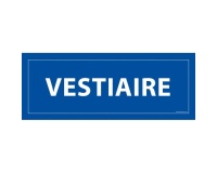 Panneau VESTIAIRE 210x75mm PVC ou Vinyle Int./Ext.
