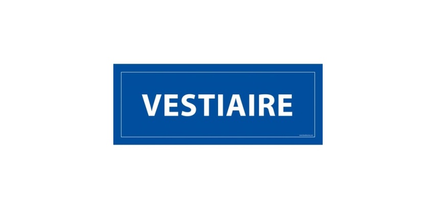 Panneau VESTIAIRE 210x75mm PVC ou Vinyle Int./Ext.