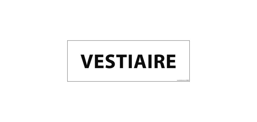 Panneau VESTIAIRE 210x75mm PVC ou Vinyle Int./Ext.