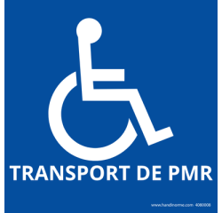 Plaque magnétique pour véhicule Transportant des personnes en situation de handicap
