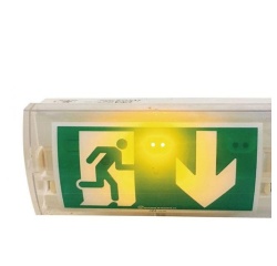 Etiquette de signalisation picto sortie de secours pour bloc autonome BAES