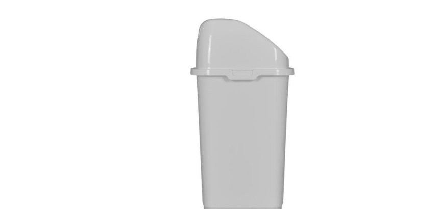 Poubelle hygiénique à Trappe basculante - Polypropylène Blanc