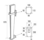 Poteau de Maintien pour Barre d'Appui Relevable
