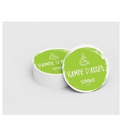 Adhésif design pour carillon d'appel rampe d'accès - Vert