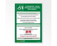Poster Consignes pour Espace d'Attente Sécurisé A3