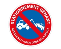 Panneau prescription B6a1 - Stationnement Gênant Aludibond 3 mm 400 mm