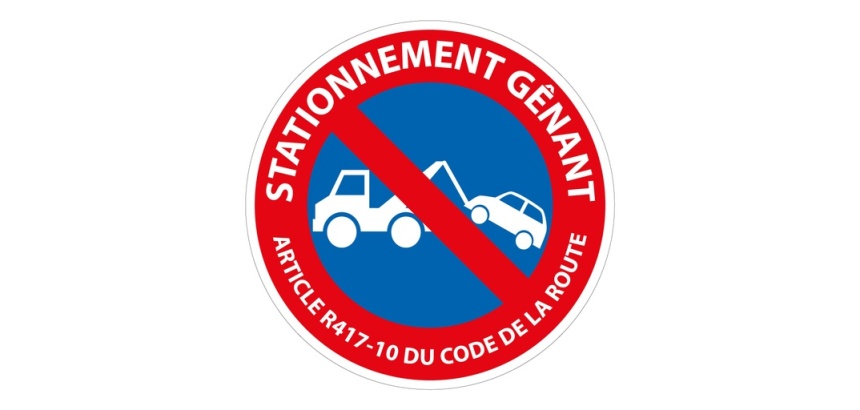 Panneau prescription B6a1 - Stationnement Gênant