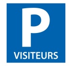 Signalisation de parking - Pictogramme Place de Parking Visiteurs