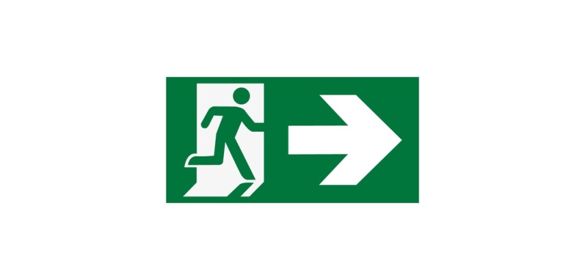 Panneau d'évacuation - Sortie de secours à droite - ISO 7010
