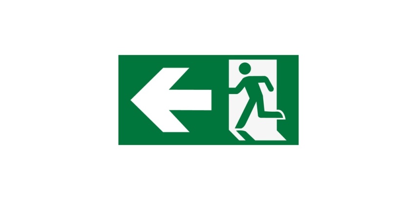 Panneau d'évacuation - Sortie de secours à gauche - ISO 7010