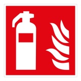 Panneau de signalétique Extincteur incendie - F001 - ISO 7010 150 x 150 mm PVC 2 mm